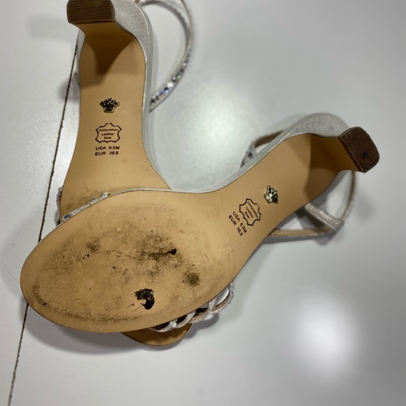 Nina New York Nelena Silver Rhinestone Sparkly Strappy Evening Sandals Size 6.5 - Picture 16 of 16